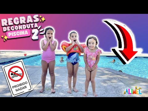 REGRAS DE CONDUTA PARA CRIANÇAS NA PISCINA 2! Learn Rules of Conduct for Children in Pool 2!