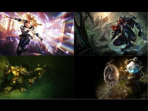 Support Lux & Twitch vs Tristana & Zed at Bot on Summoner's Rift (League of Legends Season 3)