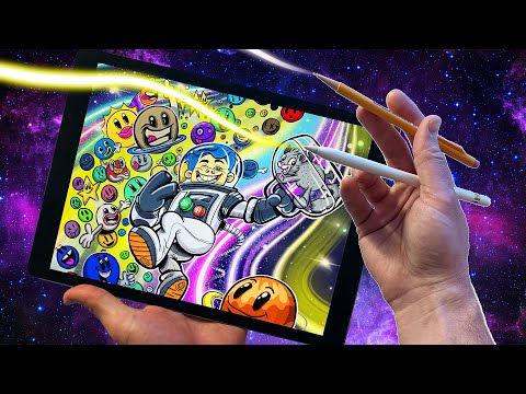 How to Draw an Astronaut Floating in Space