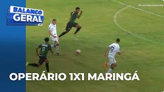 Campeonato Paranaense 2026: Operário empata com o Maringá em 1x1 no estádio Germano Krüger