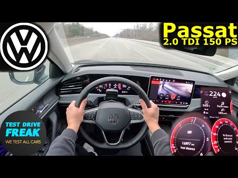 2025 VW Passat Variant 2.0 TDI 150 PS 🚀 Top Speed POV Drive + Fuel Consumption Test I No Speed Limit
