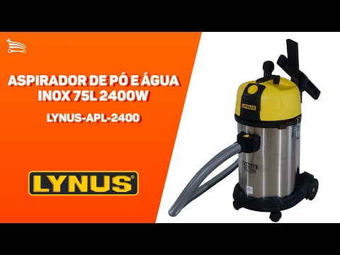 Aspirador de Pó e Água Inox APL-2400 75L 2400W  - Video