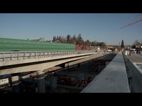 Zeitraffer-Video Querverschub Gumpenbachbrücke Kornwestheim