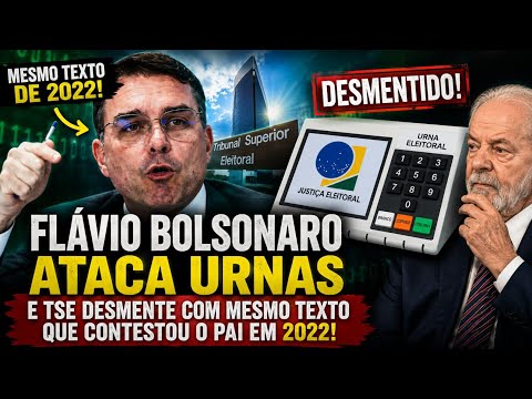 POLÊMICA! FLÁVIO QUESTIONA AS URNAS E TSE REPETE RESPOSTA USADA CONTRA BOLSONARO EM 2022