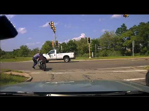 Massachusetts state police dash cam motorcycle stop incident in Wakefield