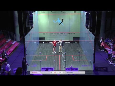 30. ECC Paderborn 2017 Cyrielle Peltier (Mulhouse SC) - Franziska Hennes (Paderborner Squash Club)