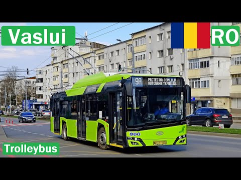 🇷🇴 VASLUI TROLLEYBUS 2024 | Troleibuz din Vaslui【4K】