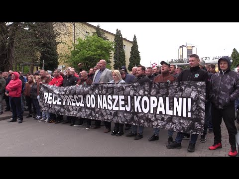 Pikieta przed kopalnią Janina w Libiążu 08.05.2023