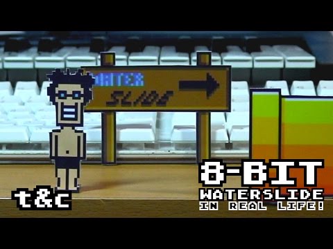 8 Bit Water Slide in Real Life