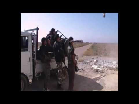 التصدي لقوات النظام على الطريق الحربي في ريف درعا برشاش 14.5 من قبل كتيبة الشيخ عبد العزيز أبازيد