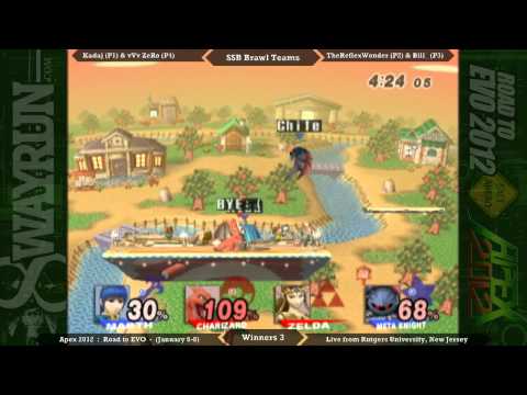 Apex 2012 - SSBB Teams W3 - Kadaj + vVv ZeRo VS Reflex + Bill