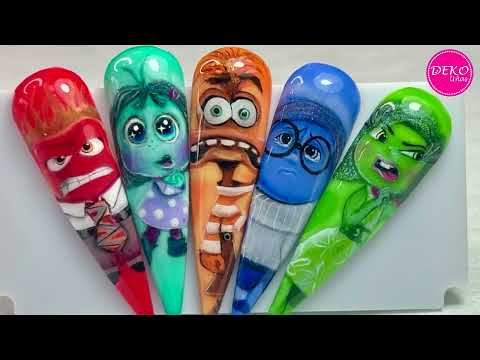Uñas caricatura Intensamente 2 ♥ Deko Uñas – cartoon Nail art