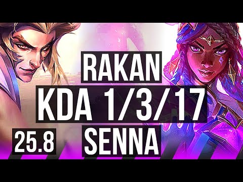 RAKAN & Xayah vs SENNA & Kai'Sa (SUP) | 1/3/17 | EUW Master | 25.8