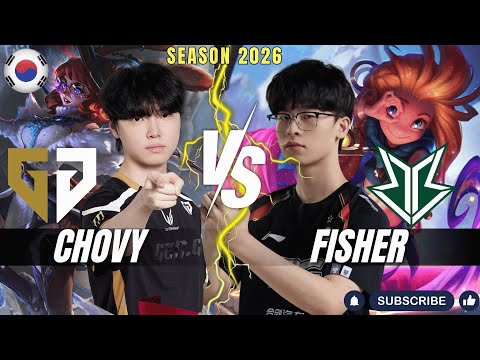 GEN Chovy AURORA vs BRO Fisher ZOE Mid - Patch 26.1 KR Ranked | lolrec