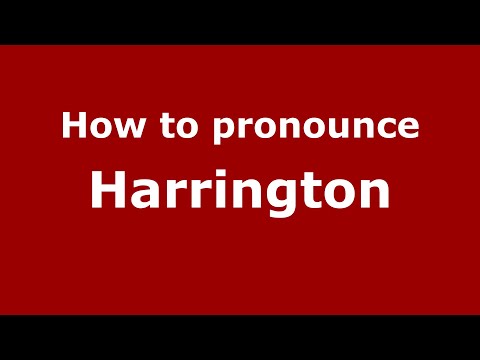 How to pronounce Harrington