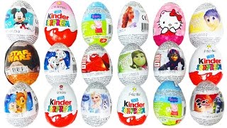 Surprise Eggs Mickey Mouse Peppa Pig Cinderella Hello Kitty Inside Out Star Wars Big Hero 6 Frozen