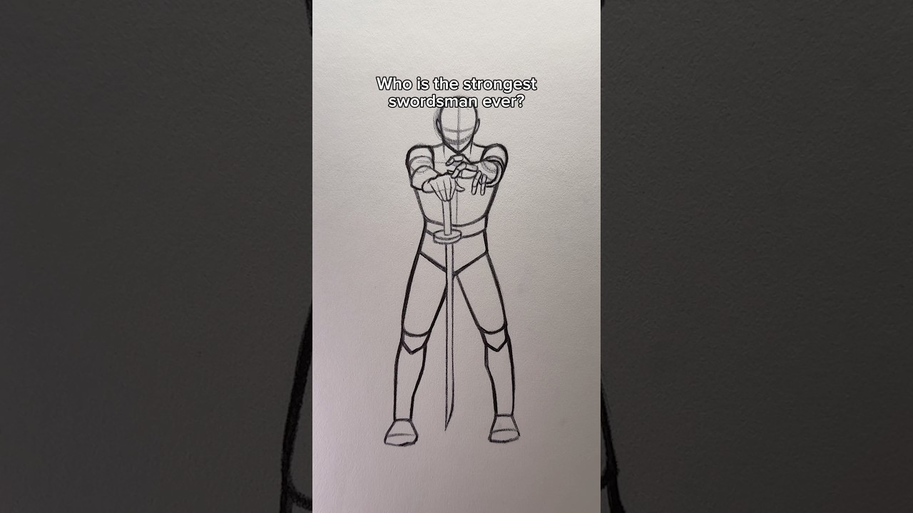 Who is the strongest swordsman ever? #sword #drawing #art #swordsman #power #artist #shorts