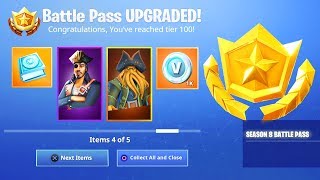 new season 8 battle pass skins in fortnite - fortnite season 8 battle pass 1 100