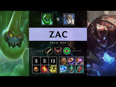 Zac Mid vs Galio - BR Grandmaster Patch 25.15