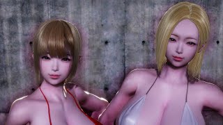 【白ギャル①】マクロビキニで激しくダンス乳揺れ爆乳白ギャルのステージショー