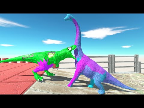 HULK T-REX SKY DEATH RUN - Animal Revolt Battle Simulator