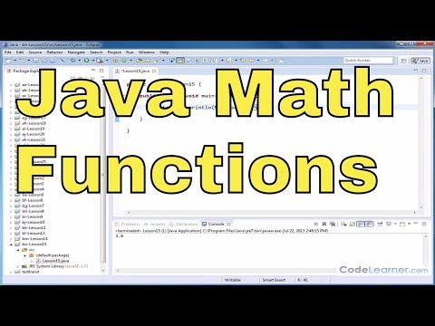 Java Tutorial - 15 - Powers and Square Roots (Math Functions)