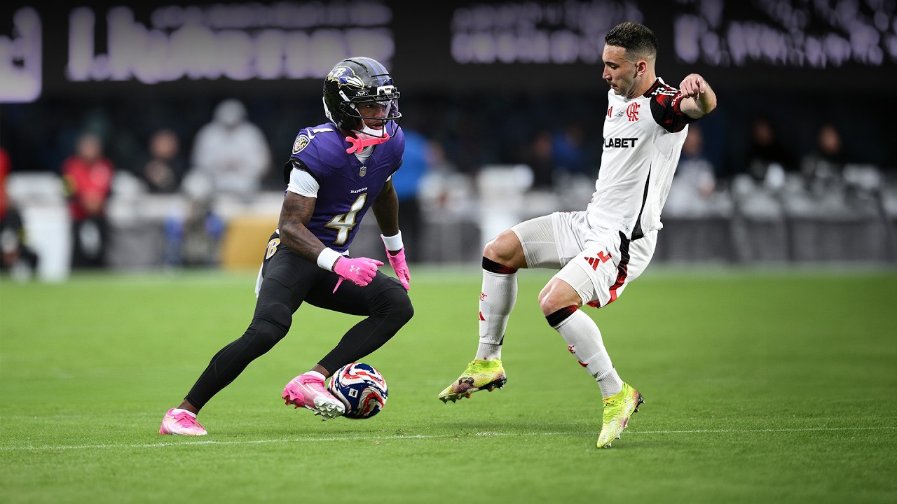 NFL WR vs. Brazilian Football star | Skills challenge