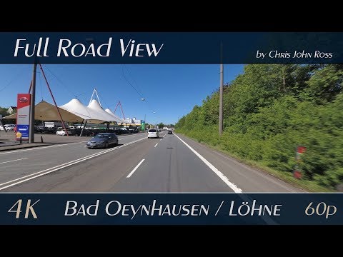 Bad Oeynhausen/Löhne, Germany: Bundesstraße (B61), Autobahn (A30) - 4K (UHD/2160p/60p) Video