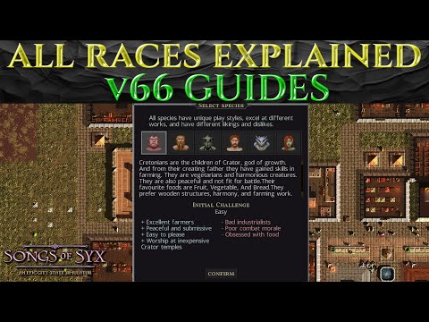 ALL RACES EXPLAINED - Songs Of Syx v66 Guide Tutorial Tips