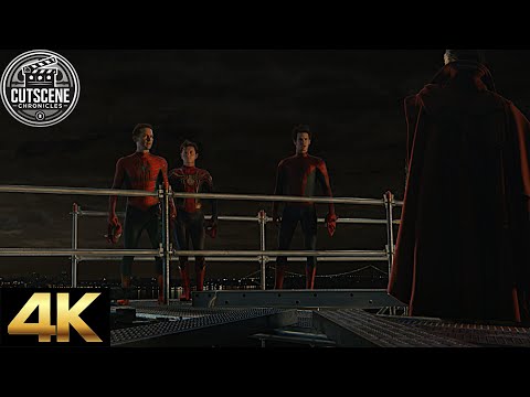 [4K UHD IMAX] Doctor Strange Meets Other Spider-Men CUTSCENE | Spider-Man No Way Home (2021)
