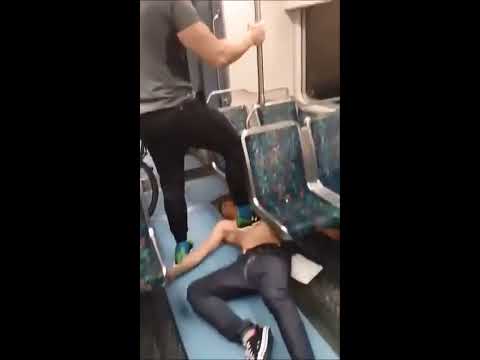 #OMG Un fouteur de merde se fait calmer par un combattant MMA dans le métro !