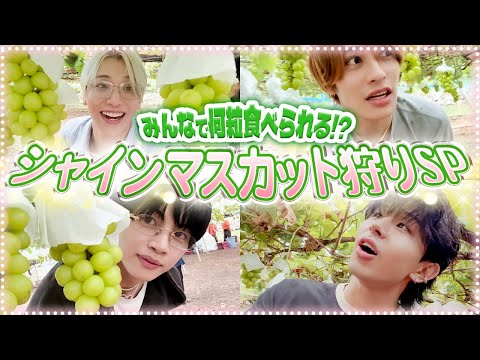 【シャインマスカット狩り😆】みんなで300粒食べられる!?企画のハズが...お腹がいっぱいすぎたSP✨