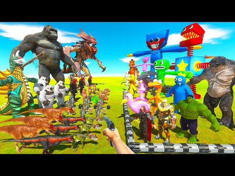 King Kong vs Superheroes | Rainbow Friends Fights Mutant Primates - Animal Revolt Battle Simulator