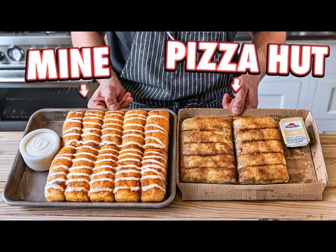 Making Pizza Hut Cinnamon Sticks At Home | But Better