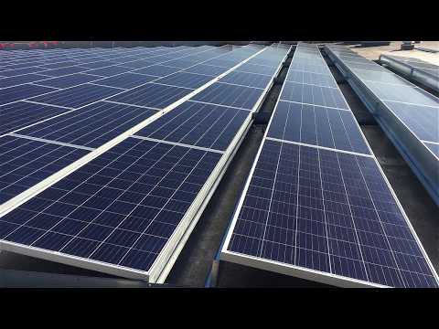 Installation of DCE Solar's Eco-Top Rooftop System