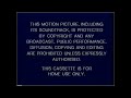 Walt Disney Home Video Warning Screen 1990 1992 UK