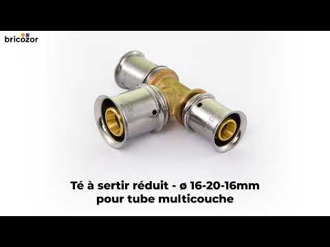 Té à sertir réduit pour tube multicouches MULTITUBO