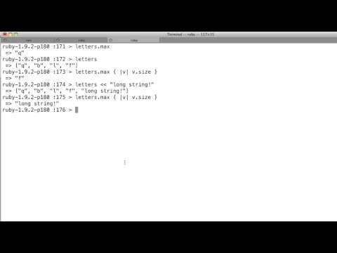 Ruby Enumerable Methods Min Max
