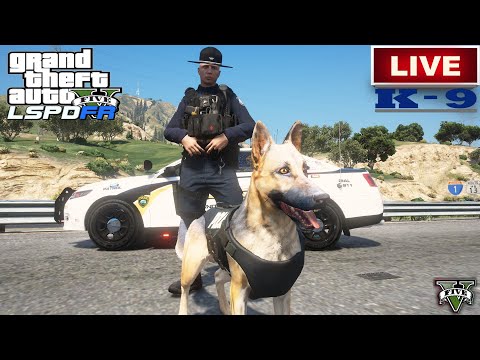GTA 5 LSPDFR - San Andreas State Police - K-9 Unit Night Patrol (NVE)