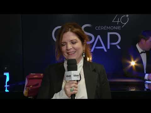 Cesar 2024  : Honorary César Agnès Jaoui (press room interview)