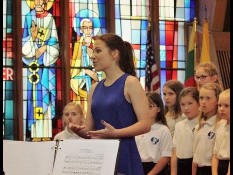 Panis Angelicus (Pavarotti & Charlotte Church) by teenage Soprano Agne G with Children's Choir