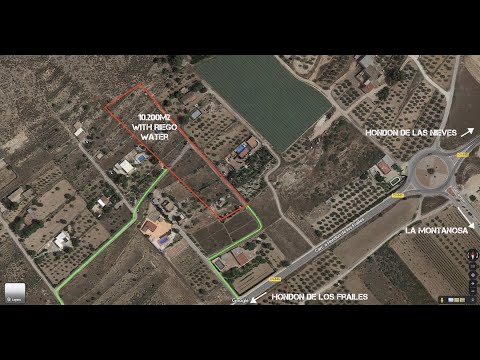 Hondon Valley Building Plot of 10.200m2, South Facing with VIEWS !!!! HVH RAYLANDHN 55.000€