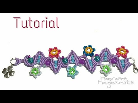 Macrame Bracelet with Beads Tutorial Easy Jewelry Making