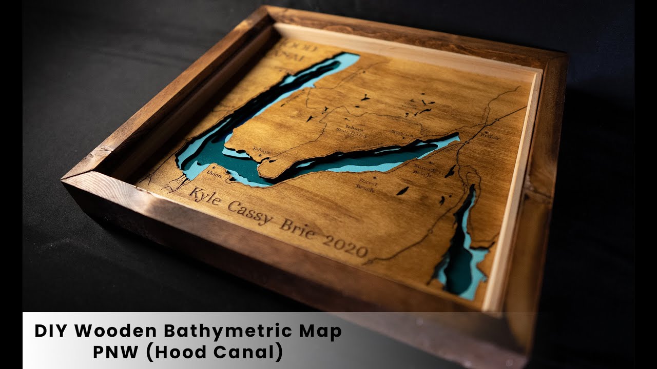 DIY Bathymetric layered wood map (PNW)