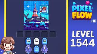 Pixel Flow Level 1544 Solution Walkthrough