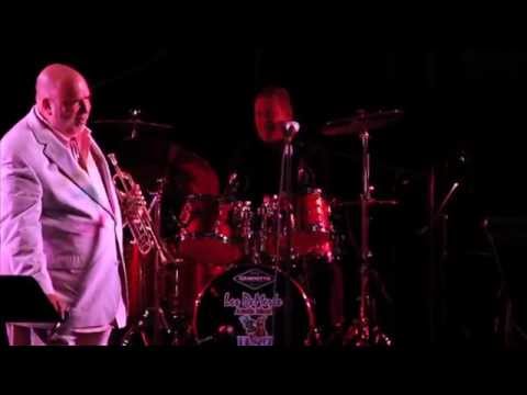 Les DeMerle with Tony Monaco and Randy Brecker at the Amelia Island Jazz Festival 2014