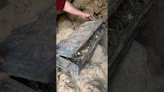 discover a chest full of gold//open a box 🗃️ #treasurehunter #metaldetector #archeology #history