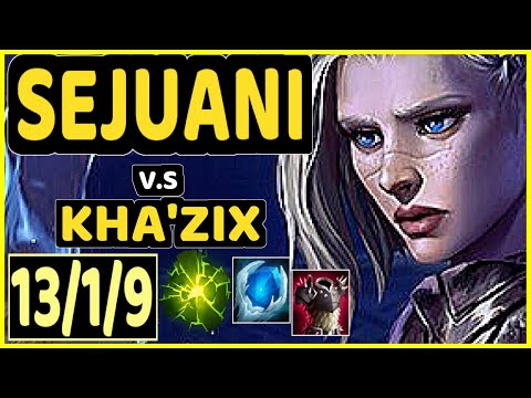 DIAMONDPROX (SEJUANI) vs KHA'ZIX - 13/1/9 KDA JUNGLE GAMEPLAY - EUW Ranked MASTER