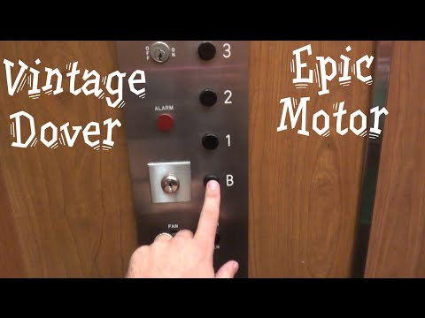 Epic Motor on Vintage Dover Hydraulic Elevator @ 2055 15th Street North, Arlington VA