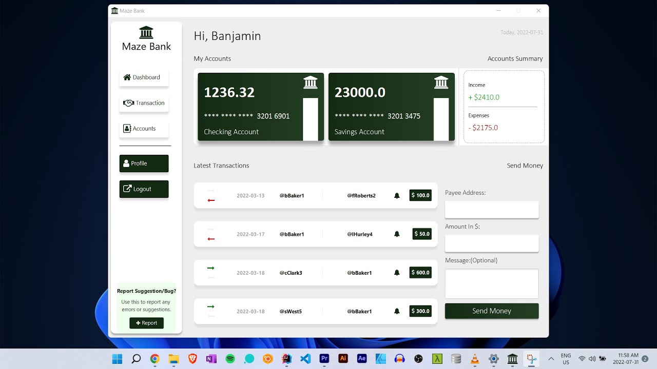 JavaFX - Create Banking Application With Data Persistence - 2025